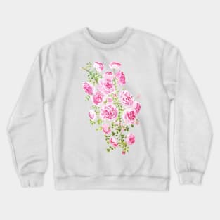 abstract pink rose ink and  watercolor Crewneck Sweatshirt